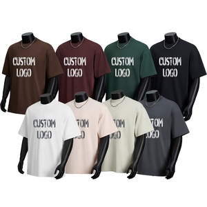 เสื้อยืดผ้าฝ้าย100% ของผู้ชายขนาดใหญ่พิมพ์โลโก้ที่กำหนดเอง260สตรีทแวร์ที่ระบายอากาศได้ดีเป็นมิตรกับสิ่งแวดล้อม - Product Image 1