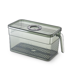 Caja de Almacenamiento Transparente para Refrigerador, Organizador de Frutas y Verduras Frescas con Temporizador, Contenedores de Almacenamiento de Alimentos, Organizador de Cocina y Despensa - Product Image 1