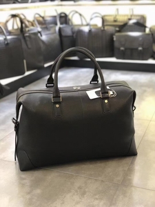 Borsa da Viaggio in Vera Pelle di Vacchetta di Lusso, Grande Capacità, Nera, per Affari, Weekend, Palestra, Bagaglio da Uomo 46cm - Product Image 2