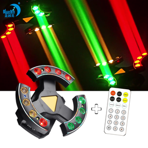 Nueva Luz Láser RGBW de Alta Calidad con 3 Brazos, Giratoria, para DJ, Bar, Discoteca, KTV, con Control Remoto - Product Image 1