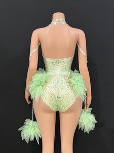 Costume Interattivo Kpop DS per Donne Coreane, Set X007 <span class=keywords><strong>Sexy</strong></span> per Club Notturni con Diamanti Rosa, Costume da Ballo Gogo Cats - Product Image 6