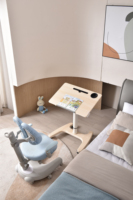Escritorio de ordenador de madera de altura ajustable de diseño moderno, elevador neumático, muebles de vidrio convenientes para el hogar, balcón, oficina, estudio