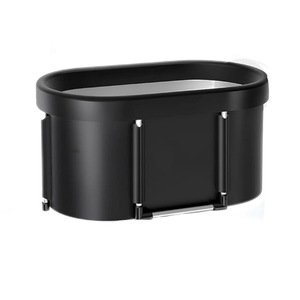 Folding Ice Bath Tub For Adults 115X57X55Cm Portable Home Assembly Bathtub With Dust Cover And Seat <b>Cushion</b> - Product Image 1