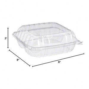 Disposable Clamshell 2 3 <b>Compartment</b> Blister Tray MFPP Plastic <b>Lunch</b> Food Packaging <b>Boxes</b> Hinged Container - Product Image 4