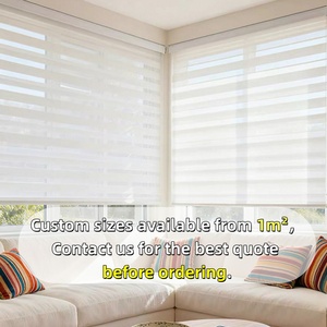 Tende <span class=keywords><strong>a</strong></span> <span class=keywords><strong>Rullo</strong></span> Elettriche e Tende <span class=keywords><strong>Zebra</strong></span> Due in Uno in Stessa Cassetta, Tende Doppie con Sistema di Controllo Manuale/Motorizzato, Design Semplice - Product Image 6