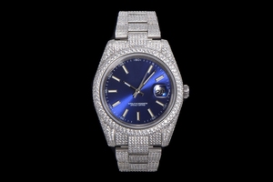 Reloj Mecánico de Cristal Sumergible de Súper Calidad, 41 mm, Fábrica TW, Acero 904L, Movimiento 2824, Esfera Gris, Diamantes de Imitación - Product Image 2