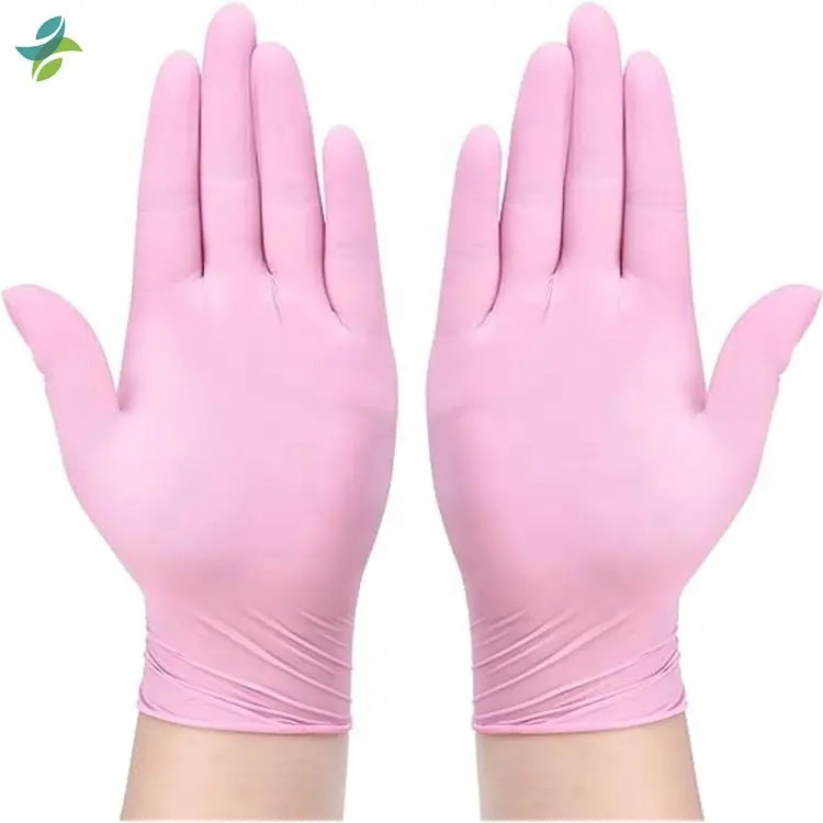 GREEN Chine vente en gros 100pcs boîte de gants à main rose fabricants de gants en nitrile