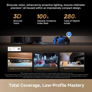 Aspirateur robot Dreame X60 Ultra Slim avec évitement d'obstacles par IA et serpillière à <span class=keywords><strong>eau</strong></span> chaude 100 ° C Maison Intelligente à <span class=keywords><strong>Auto</strong></span>-<span class=keywords><strong>Nettoyage</strong></span> et <span class=keywords><strong>Auto</strong></span>-Vidage - Product Image 2