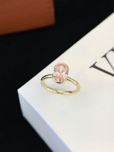 High Quality LANXIN 18K Solid Gold 1.5CT <b>Pink</b> Oval Cut IGI Certified Laser <b>Drilled</b> Lab-Grown Trendy Women's Diamond Ring - Product Image 6