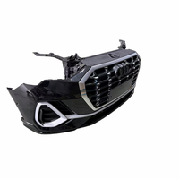 Pour Audi Q3 d'occasion 2019-2024 – Ensemble de pare-chocs avant Premium avec grille de radiateur et amplificateur métallique, installation par boulons