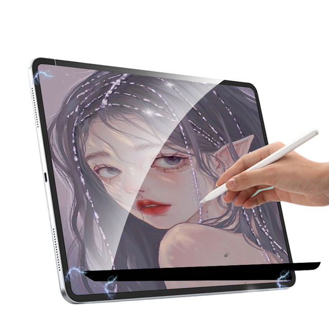 Customized Magnetic Paper Texture Matte Screen Protector for iPad Air 5 2022 iPad Pro 11 10.2 8 9 Waterproof Function Film like