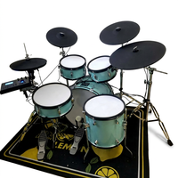 Kits de batterie électronique OEM personnalisés en usine, disponibles dans différents styles et couleurs, comprenant 5 fûts, 2 cymbales, 3 cymbales et 4 cymbales.