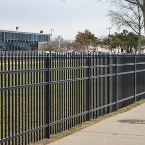 Panneau de clôture en métal galvanisé, design à <span class=keywords><strong>3</strong></span> rails, 6x8 pieds, barrière de sécurité en acier zingué pour grands projets - Product Image 3