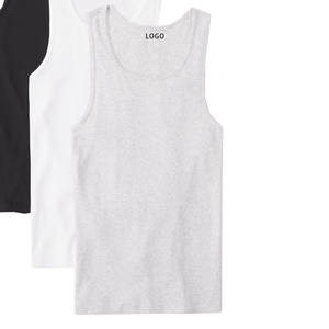 Camiseta sin Mangas de Algodón Puro de Color Sólido para Hombre, Puede Usarse como Capa Base - Product Image 5