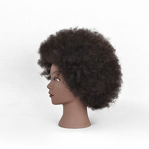 Tête de mannequin en <span class=keywords><strong>cheveux</strong></span> Remy de haute qualité pour la formation des coiffeurs, salon américain africain, poupée de cosmétologie - Product Image 3