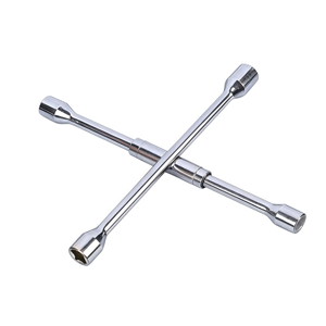 Jeu de clés à douille 17 19 21 23 mm 14 pouces chromées, outil de réparation automobile, clé à croix pliable pour pneus - Product Image 3