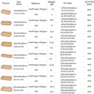 Barquette à sushi jetable en papier kraft avec couvercle transparent en PET, qualité alimentaire, boîte à sushi à emporter pour restaurant, supermarché, logo personnalisé - Product Image 5