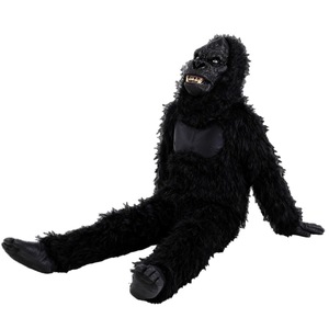 Combinaison de gorille noir à longue fourrure, costume de cosplay <span class=keywords><strong>King</strong></span> <span class=keywords><strong>Kong</strong></span> pour Halloween, costume de fête pour adulte avec masque et gants - Product Image 5