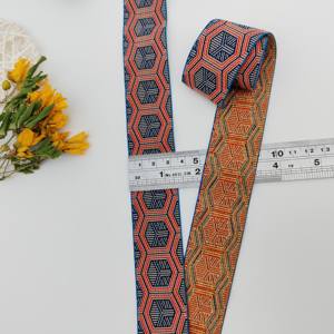Bande élastique, bande élastique à haute ténacité, couleur personnalisée, sangle en polyester et nylon jacquard haute résistance, ruban tissé - Product Image 5