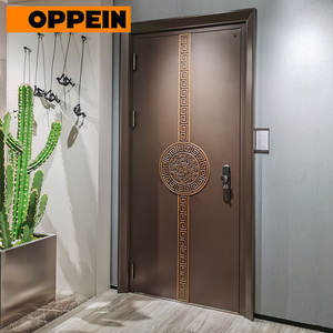 OPPEIN <span class=keywords><strong>Prix</strong></span> <span class=keywords><strong>d</strong></span>'usine Porte <span class=keywords><strong>de</strong></span> <span class=keywords><strong>sécurité</strong></span> en acier forgé Entrée résidentielle finie pour application <span class=keywords><strong>de</strong></span> villa - Product Image 3
