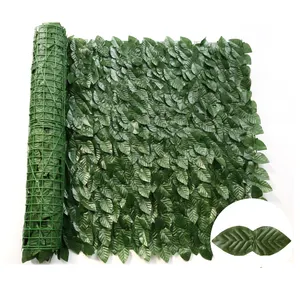 Stretchable Exterior Ivy lattice Privacy fence screen Wall expandable Artificial Ivy Leaves Fence Hedge Trellisfor Landscape