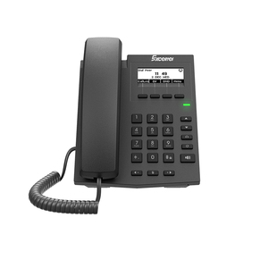 Téléphone IP filaire EXCELLTEL POE noir, niveau d'entrée, 2 lignes SIP, <span class=keywords><strong>VOIP</strong></span>, avec identification de l'appelant, pour usage professionnel, IPH601P - Product Image 1