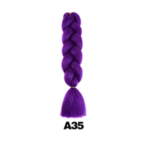 Wholesale High Temperature Crochet Box Twist Braid Ombre Braiding Hair Extensions Synthetic Colored Hair Jumbo Braids