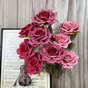 Flores Artificiales de Seda con Impresión de Rosas, Modelo K-Print Manta, Acabado para Uso en Bodas, Arreglos Florales y Decoración de Escenarios - Product Image 4