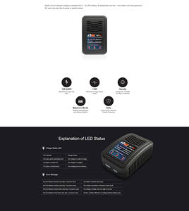 SKYRC SK-100081 E3 Lipo <b>Battery</b> Balance Charger AC Input 1S 2S 3S Cells <b>3.7V</b> 7.4V 11.1V RC Charging Parts Power Cable US EU Plug - Product Image 3
