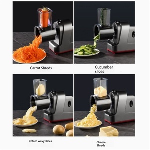 Robot culinaire électrique 5-en-1 multifonction : hachoir, coupe-légumes, trancheuse et broyeur pour carottes, pommes de terre, <span class=keywords><strong>papaye</strong></span> verte – Idéal pour <span class=keywords><strong>la</strong></span> maison - Product Image 2