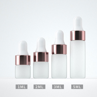 Vente en gros, 1ml, 2ml, 3ml, 5ml, blanc clair, givré, surface, petit compte-gouttes, flacons en verre, bouteille à vendre