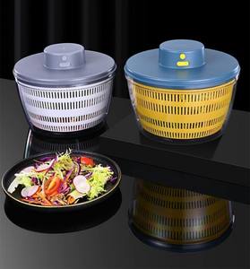 Essentiel pour la cuisine de camping en plein air : Essoreuse à salade électrique avec tambour de 4 L sans BPA, fonction d'essorage rapide, compatible lave-vaisselle - Product Image 4