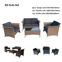 GSD Outdoor Modulares Garten-Sofa-Set Günstige Möbel Wasserfest Modern Langlebig Montierbare Sofa-Garnitur für den Innenhof