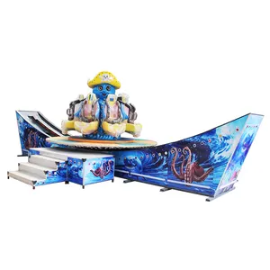 china outdoor and Indoor Carnival Ride Kids Mini Octopus Flying Car On Track Amusement Park Rides for sale