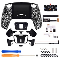 Kit de remap Rise4 blanc caoutchouté avec palettes arrière pour manette PS5