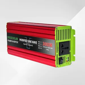 SUYEEGO Inverter mobil Daya gelombang modifikasi, Inverter Mobil kekuatan gelombang modifikasi 12V/24V DC ke AC 110V 220V 3000W 3kw untuk penggunaan di rumah