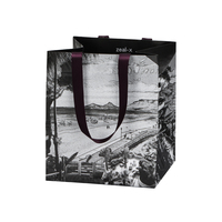 Sac à provisions en papier imprimé miroir métallique de luxe de qualité supérieure avec logo personnalisé et poignée en ruban pour cosmétiques et cadeaux