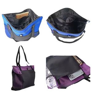 Bolsa de Mano con Cierre y Gran Capacidad, con Bolsillos de Malla, Bolsa de Hombro Resistente de Oxford para Viajes, Trabajo, Escuela, Uso Promocional - Product Image 3