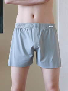 Shorts de <span class=keywords><strong>pyjama</strong></span> décontractés pour hommes, coupe ample, taille élastique, ouverture frontale, respirants, pour la maison - Product Image 3