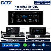 Qualcomm 8G 128G Android14 10.25 pouces Carplay AUTO pour AUDI 2018-2022 Q5 Q5L Lecteurs vidéo de voiture GPS Navigation Écran intelligent