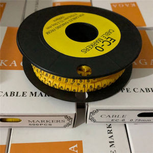 ปลอกมาร์กเกอร์<span class=keywords><strong>สาย</strong></span><span class=keywords><strong>ไฟ</strong></span>พีวีซี EC-0<span class=keywords><strong>สัญลักษณ์</strong></span>ที่แตกต่างกันทนความร้อนได้ถึง85C - Product Image 3