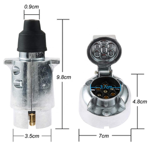 OEM <span class=keywords><strong>7</strong></span> Pin <span class=keywords><strong>remolque</strong></span> enchufe 12 V Socket kit/set aleación de aluminio <span class=keywords><strong>remolque</strong></span> <span class=keywords><strong>enganche</strong></span> <span class=keywords><strong>7</strong></span> Pin macho y hembra para camión Camper Van barco - Product Image 3