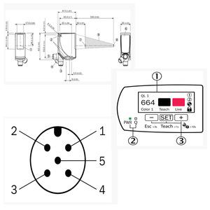 Capteurs de couleur SICK CSS-WBG4C4115AA10Z 1120173 CSS Haute Résolution, Boîtier Allongé, Valeur Unique, Entraînement par Apprentissage, Boîtier S CSS-WBG4C - Product Image 3