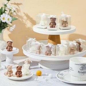 Bougies parfumées en cire de soja aromatique pour fête Souvenir de cadeaux mignons Cadeaux personnalisés Cadeaux de lapin Invités Bougies d'ours pour baby shower - Product Image 2