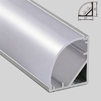Barre lumineuse LED industrielle en profilé aluminium 16x16mm avec abat-jour en plastique, éclairage sous-armoire blanc chaud pour cuisine