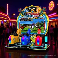 Console de jeu d'arcade de course de chevaux Dragon Battle Knight à 3 joueurs, 75 pouces, modèle Wzl 6890, à pièces, 110/220V, jeu interactif
