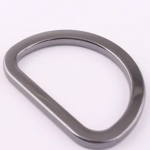 2 Inch Metal Bag Accessories Strap Flat D Ring Buckle For Leather Webbing