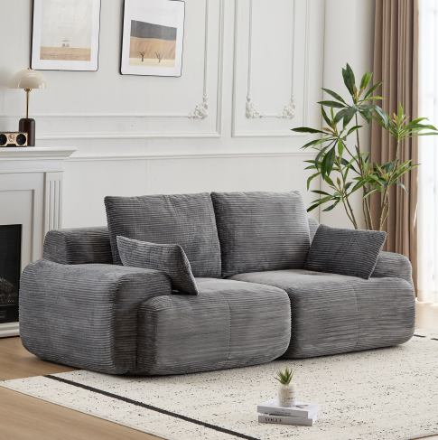 Grey + Corduroy + 2 Seat