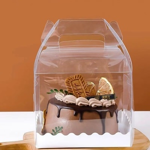 Custom Disposable Food Grade PET Plastic Candy <strong>Container</strong> <strong>Clear</strong> Rectangle Bakery Box with Lid Heat Transfer Printing POMA Brand - Product Image 4
