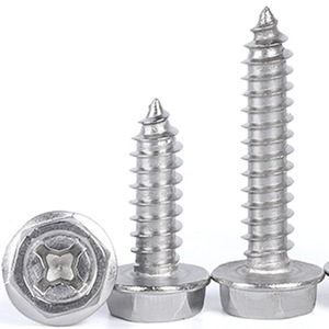Tornillos Autorroscantes de Acero Inoxidable con Cabeza Hexagonal Métrica, Tipo Cruz Cóncava, para Madera, Clase <span class=keywords><strong>4</strong></span>, 50mm 100mm 150mm 200mm, Venta al Por Mayor - Product Image 1